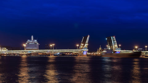Annunciation Bridge In St. Peterburg - Canvas Prints