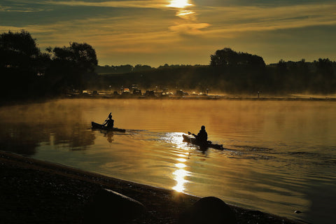 Canoe In Early Morning - Canvas Prints by Studio Max