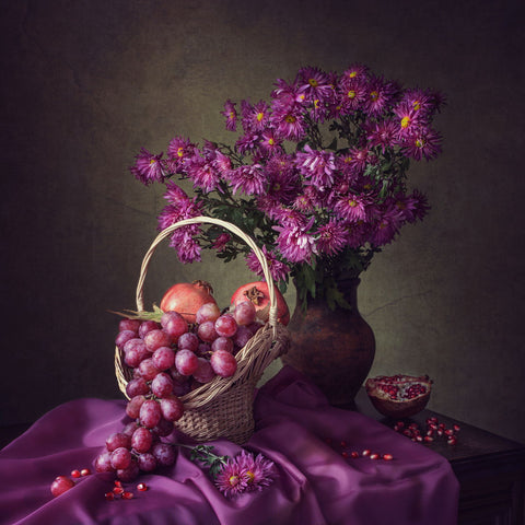 Still Life In Purple Colors - Canvas Prints