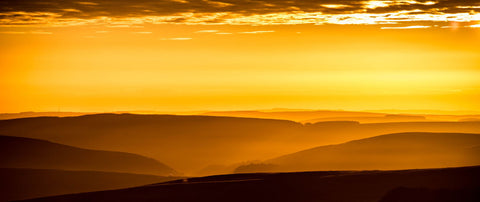 Sunrise On The Hills - Large Art Prints