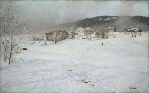 Winter - Canvas Prints by Frits Thaulow