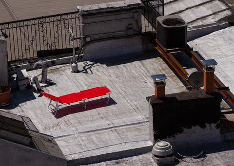 Sun Tanning On The Rooftops Of New York by Gabriele Fabrizio Sbalbi