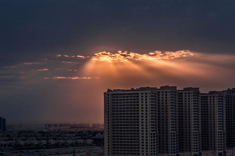 Sun And Clouds - Large Art Prints by Kasun Jayasinghe