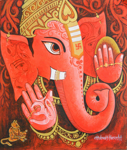 Ganesh - Large Art Prints by Chandru S Hiremath