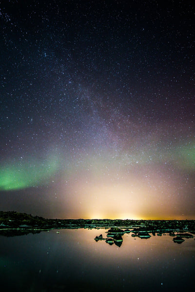 Aurora At The Blue Lagoon, Iceland. Shot At Christmas Eve 2014. - Life Size Posters