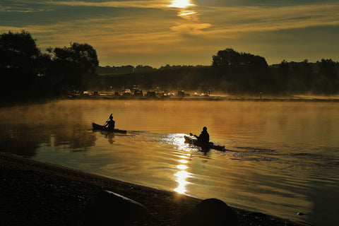 Canoe In Early Morning - Framed Prints