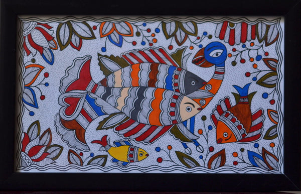 Fishes-Madhubhani by Poornima C | Tallenge Store | Buy Posters, Framed Prints & Canvas Prints