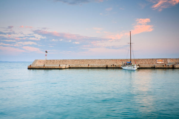 Pier And A Boat - Large Art Prints