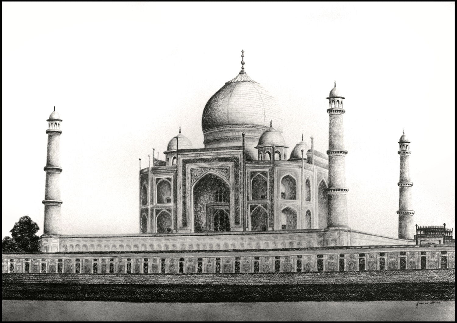 Taj Mahal pencil sketch | Historical drawings, Taj mahal sketch, Taj mahal  drawing