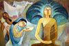 Sujatha Offering Buddha His First Meal - Canvas Prints
