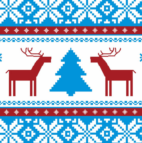 Traditional Christmas Stitch Design - Posters