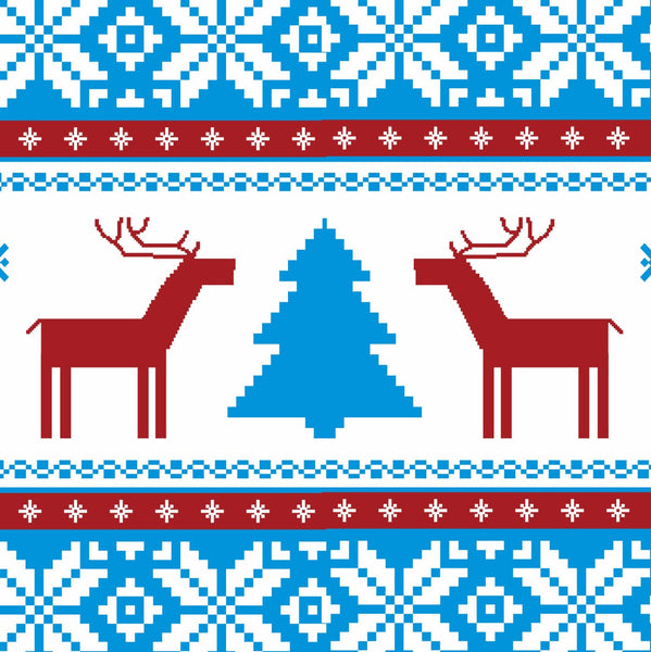 Traditional Christmas Stitch Design - Art Prints