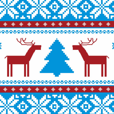 Traditional Christmas Stitch Design - Art Prints