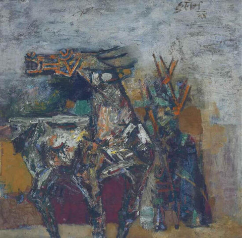 Aggressive Horse by M F Husain