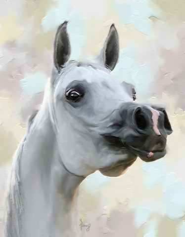 White Horse - Large Art Prints by Parag Chitnis