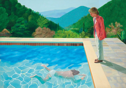 Pool With Two Figures - David Hockney - Framed Prints