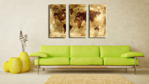 World Map - Art Panels by Susie Bryan