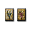 Set Of 2 Bordeaux and Chardonnay - Framed Canvas Art Print (22x32)