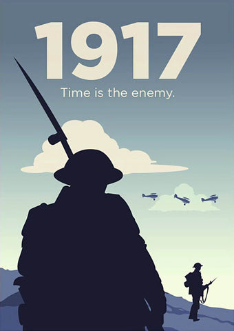 1917 - Sam Mendes WW1 Epic - Hollywood War Film Classic English Movie Minimalist Poster - Art Prints