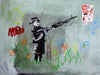 Boy With Machine Gun (Child Soldier) – Banksy – Pop Art Painting - Life Size Posters
