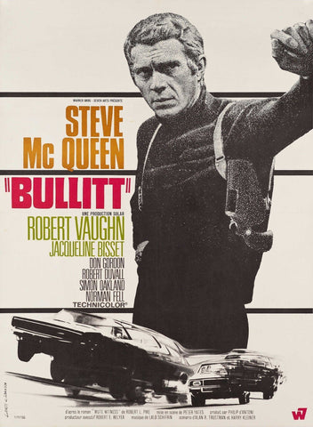 Bullitt - Steve Mc Queen - Large Art Prints by Joel Jerry