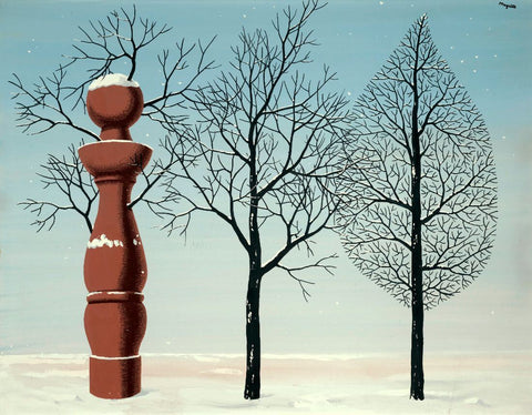 New Years (Les Nouvelles années)– René Magritte Painting – Surrealist Art Painting by Rene Magritte