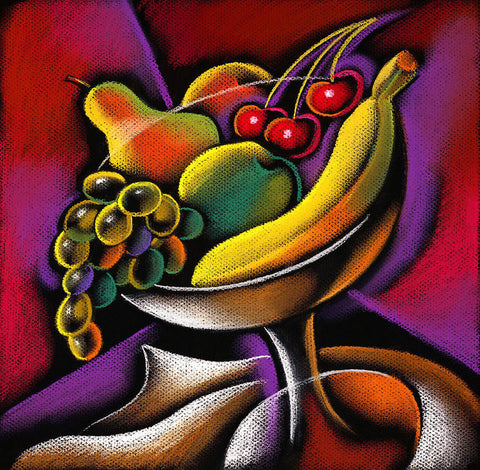 Fruit Market on Canvas by Sina Irani