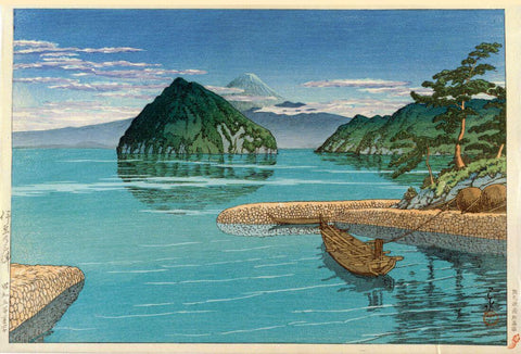 Lake Near The Mountains - Kawase Hasui - Japanese Woodblock Ukiyo-e Art Painting Print - Large Art Prints by Kawase Hasui