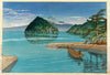 Lake Near The Mountains - Kawase Hasui - Japanese Woodblock Ukiyo-e Art Painting Print - Life Size Posters
