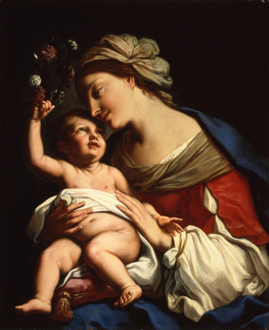 Virgin And Child - Large Art Prints by Elisabetta Sirani
