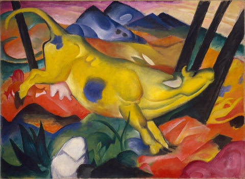 Yellow Cow - Large Art Prints by Franz Marc