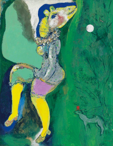 The Woman With The Head Of A Donkey ,Vollard Circus ( La femme à la tête dâne ,Cirque Vollard) - Marc Chagall - Posters by Marc Chagall