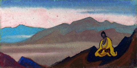 Buddha - Nicholas Roerich Painting – Landscape Art - Large Art Prints by Nicholas Roerich