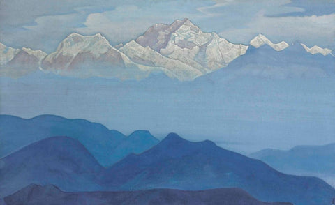 Himalayas From The Sikkim series – Nicholas Roerich Painting – Landscape Art by Nicholas Roerich