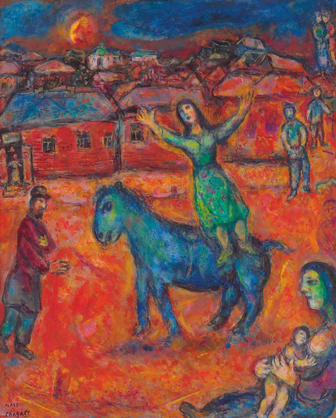 The Red Village (Au Village Rouge) - Marc Chagall - Framed Prints