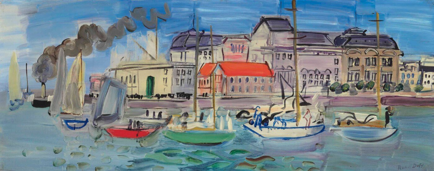 Dufy、Port at Deauville、希少画集画、新品額付 Regattas in Deauville (Les Régates à Deauville) - Raoul Dufy