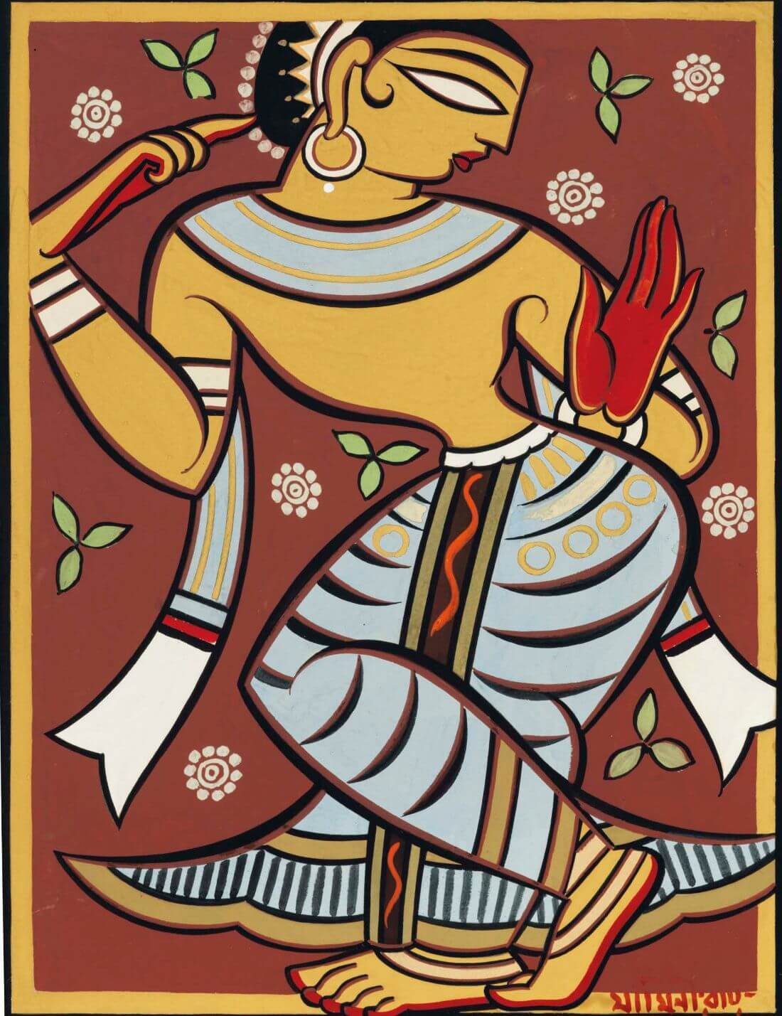 Jamini Roy - Gopini III - Art Prints by Jamini Roy | Buy Posters ...