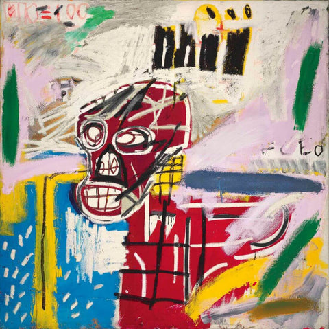Red Skull - Jean-Michel Basquiat - Neo Expressionist Painting - Life Size Posters