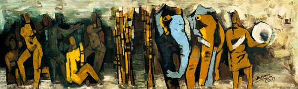 Festive - Maqbool Fida Husain – Painting - Canvas Prints