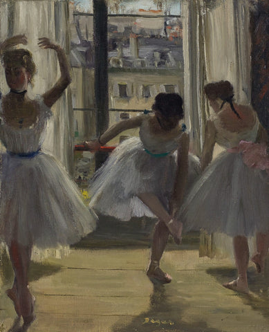 Three Dancers in an Exercise Hall by Edgar Degas