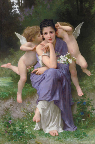 Spring songs (Chansons de printemps)  – Adolphe-William Bouguereau Painting by William-Adolphe Bouguereau