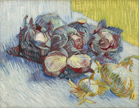 Red Cabbages and Onions - Canvas Prints by Vincent Van Gogh