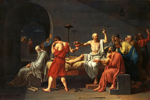 The Death Of Socrates - Framed Prints by Jacques-Louis David