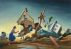 Flood Disaster - Thomas Hart Benton - Realism Painting - Canvas Prints