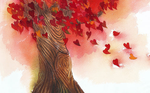 Best Valentine's Day Gift - Tree of Love Painting - Framed Prints