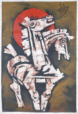 Double Horse by M F Husain