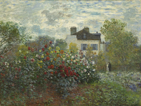 The Artists Garden in Argenteuil (Le jardin de lartiste à Argenteuil) – Claude Monet Painting – Impressionist Art”. by Claude Monet 