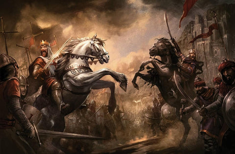 Battle Between Richard The Lionheart And Saladin - Art Prints