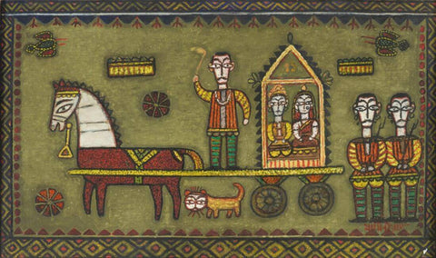 Jamini Roy - A Ride - Large Art Prints