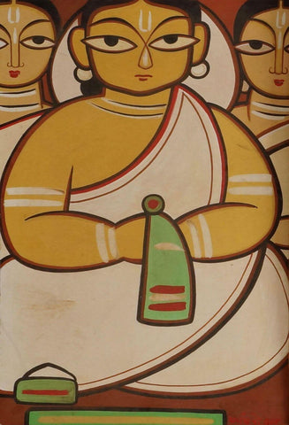 Jamini Roy - Swamini - Canvas Prints